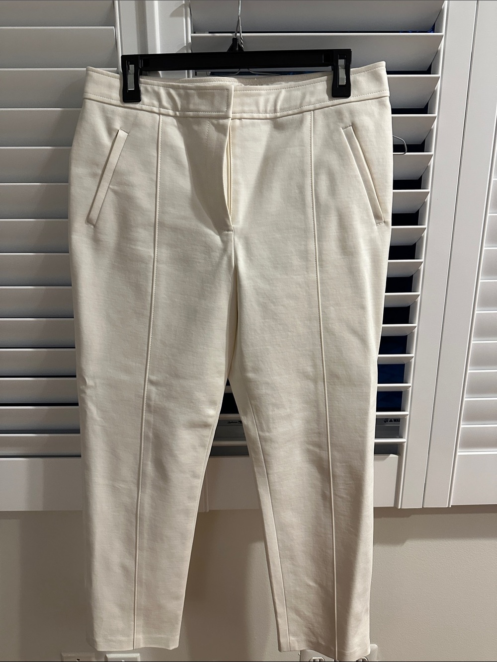 Tory Burch Cream Ponte Ankle Pants